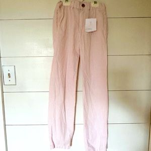 Hope and Henry Seersucker boys’ pants - pink and white